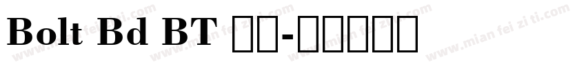 Bolt Bd BT 字体字体转换